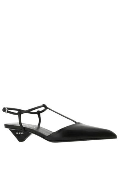 Prada Leather Slingback Pumps - Runway Catalog