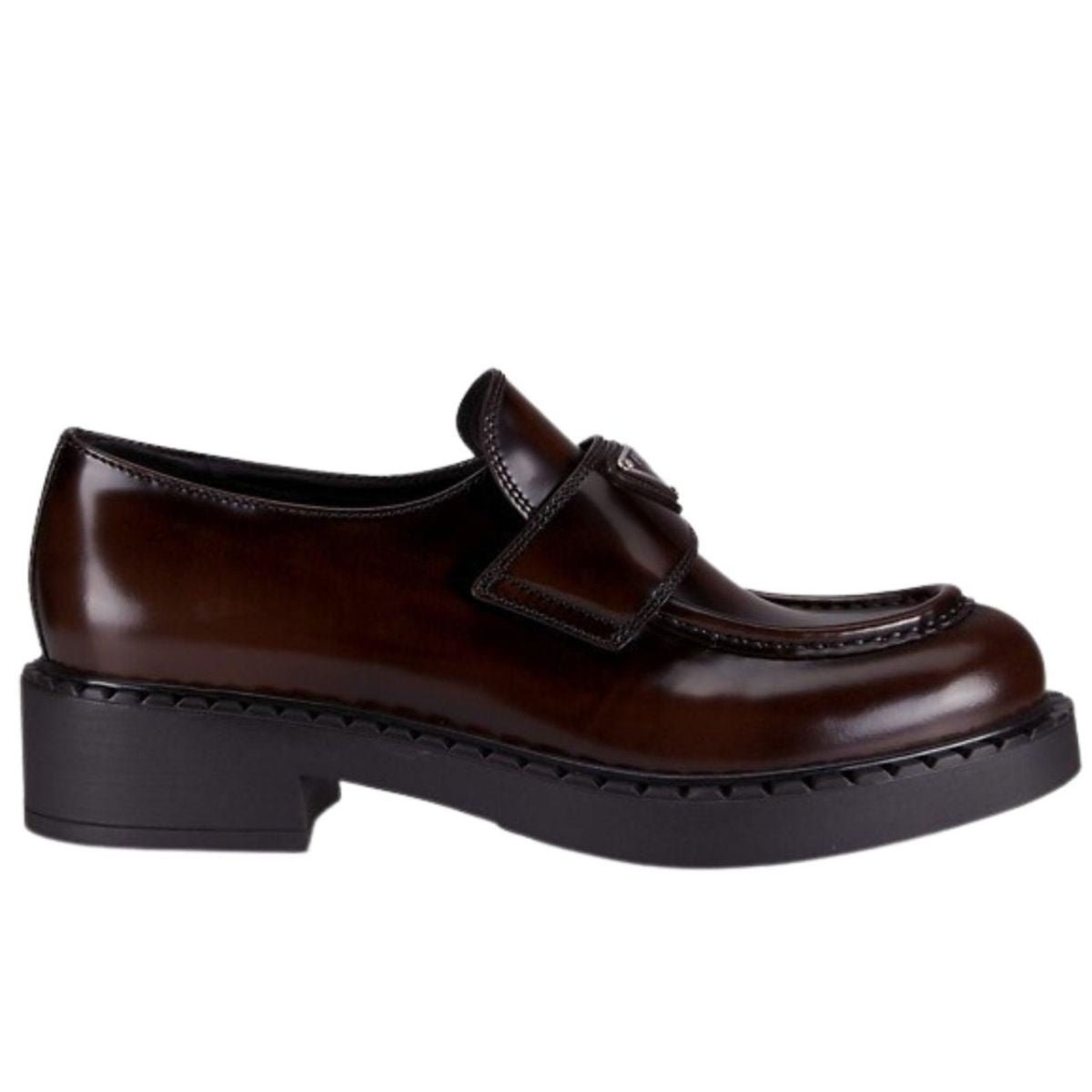 Prada Logo Leather Loafers - Runway Catalog