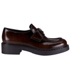 Prada Logo Leather Loafers - Runway Catalog