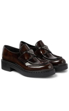Prada Logo Leather Loafers - Runway Catalog