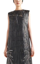 Prada Nappa Leather Patchwork Dress - Runway Catalog