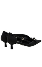 Prada Pointed Slingback Black Kitten Heel Pumps