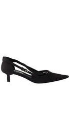 Prada Pointed Slingback Black Kitten Heel Pumps