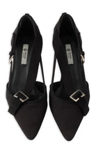 Prada Pointed Slingback Black Kitten Heel Pumps