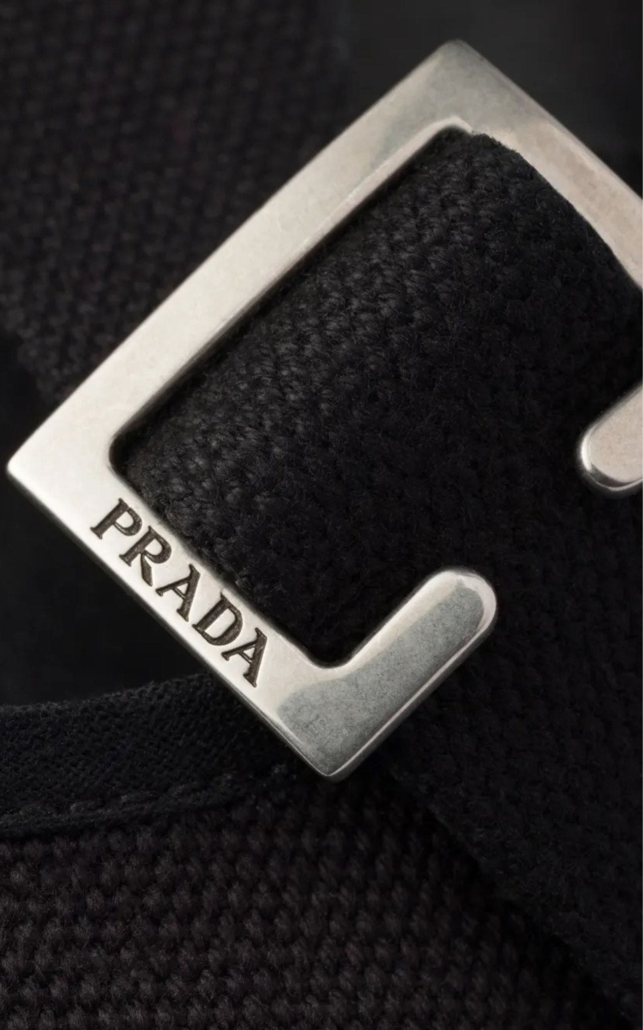 Prada Pointed Slingback Black Kitten Heel Pumps 
