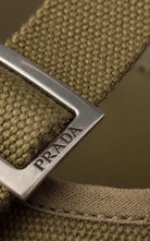 Prada Pointed Slingback Olive Green Kitten Heel Pumps