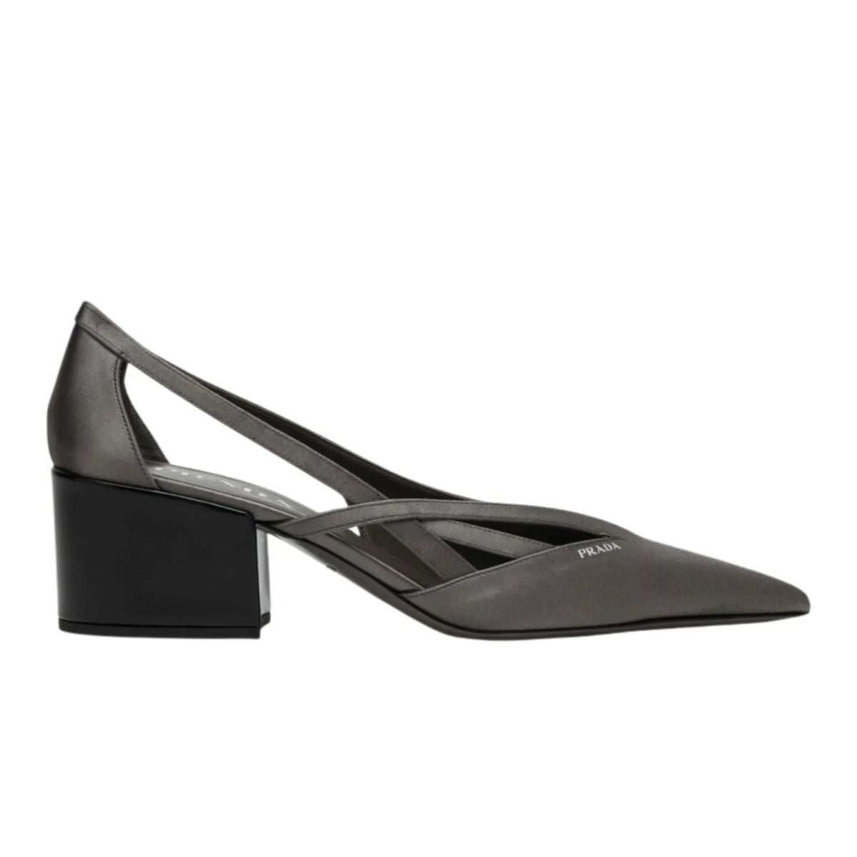 Prada Pointy 55 cutout satin pumps – Runway Catalog