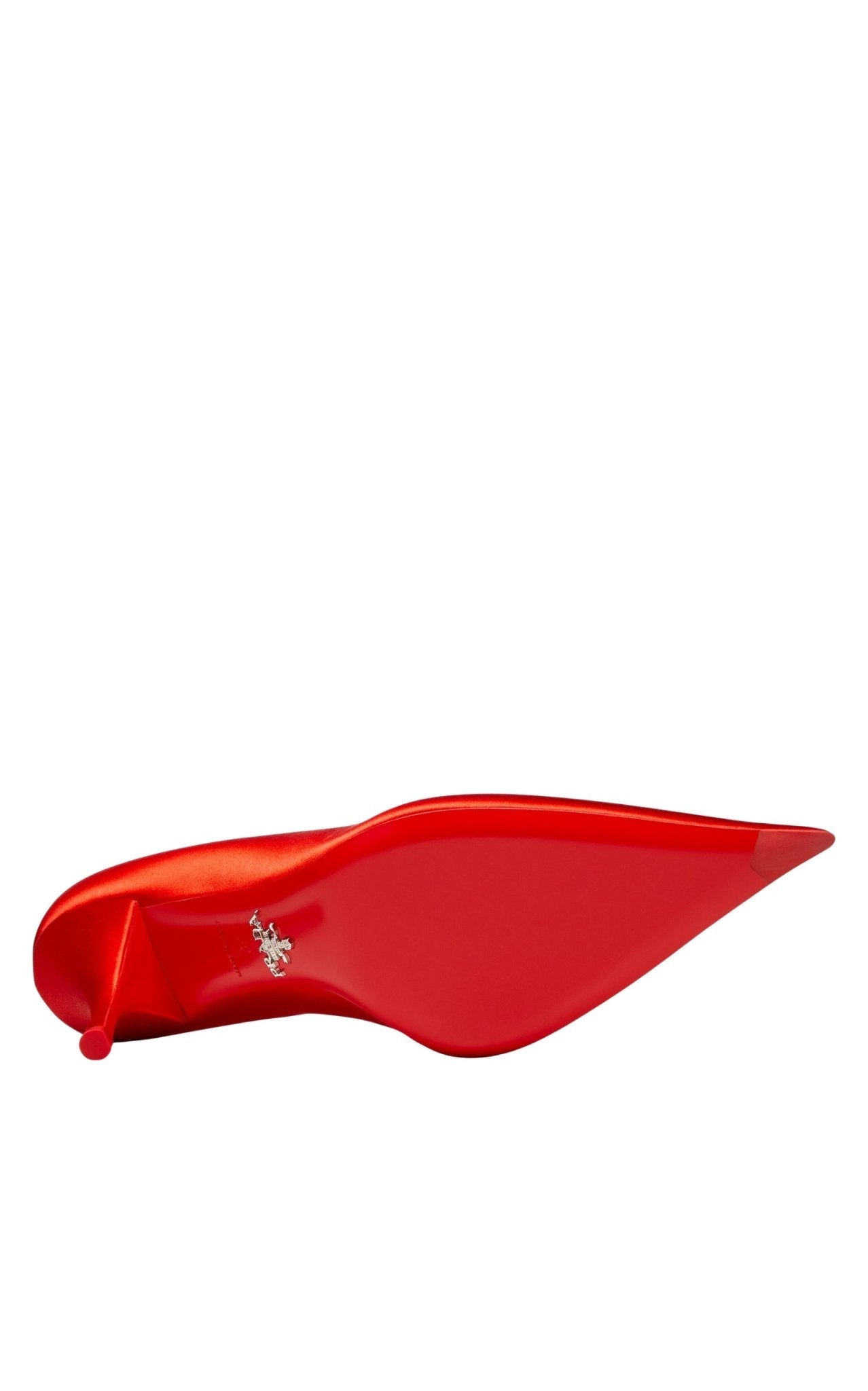 PRADA / レッド ポインテッドトゥ ハイヒール Prada Red Satin Pointed-Toe Heels 85 – Runway Catalog
