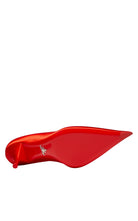 Prada red satin pointed-toe heels with 85mm stiletto heel sole
