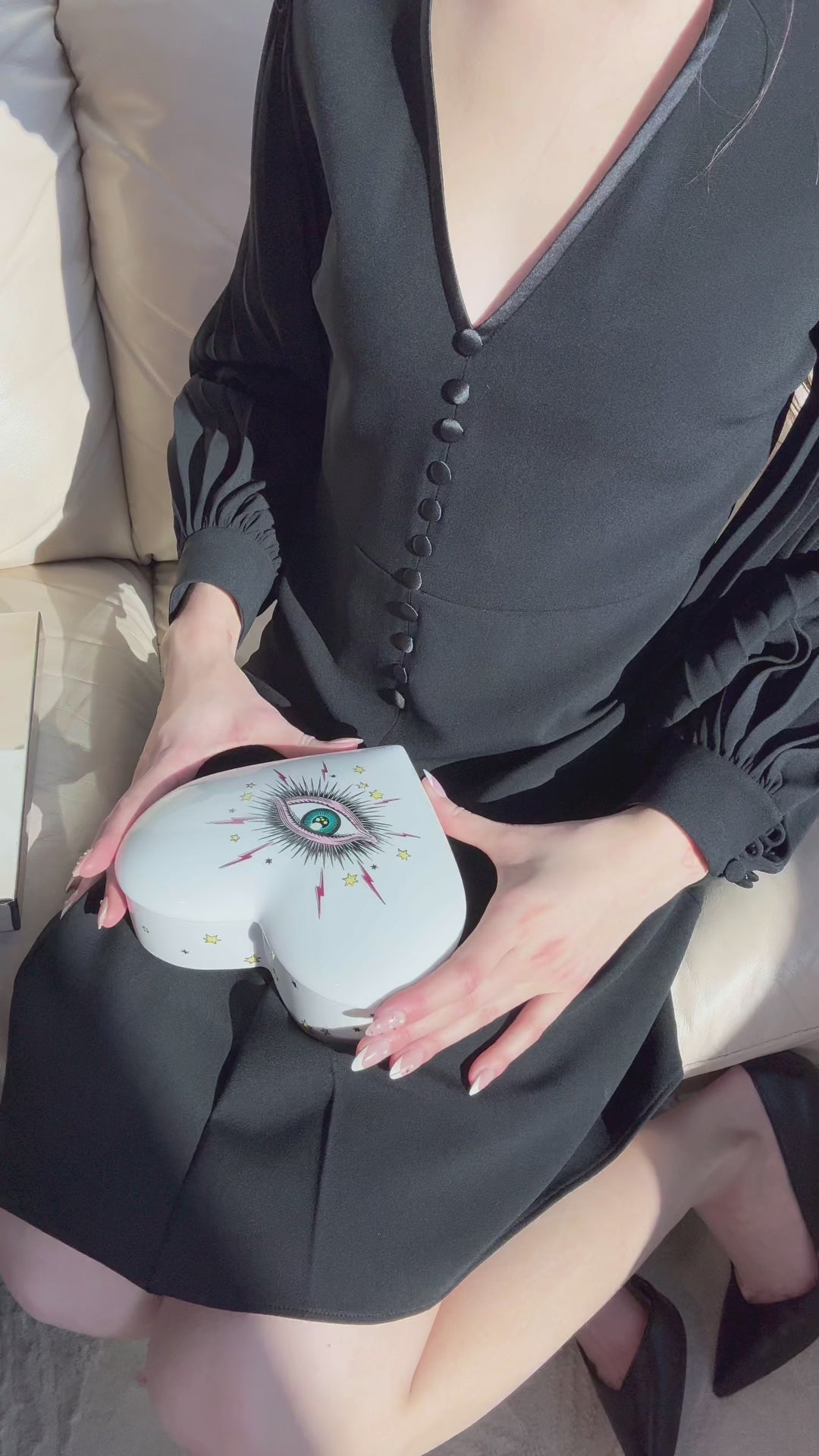 Jewellery Porcelain Box With Star Eye Print