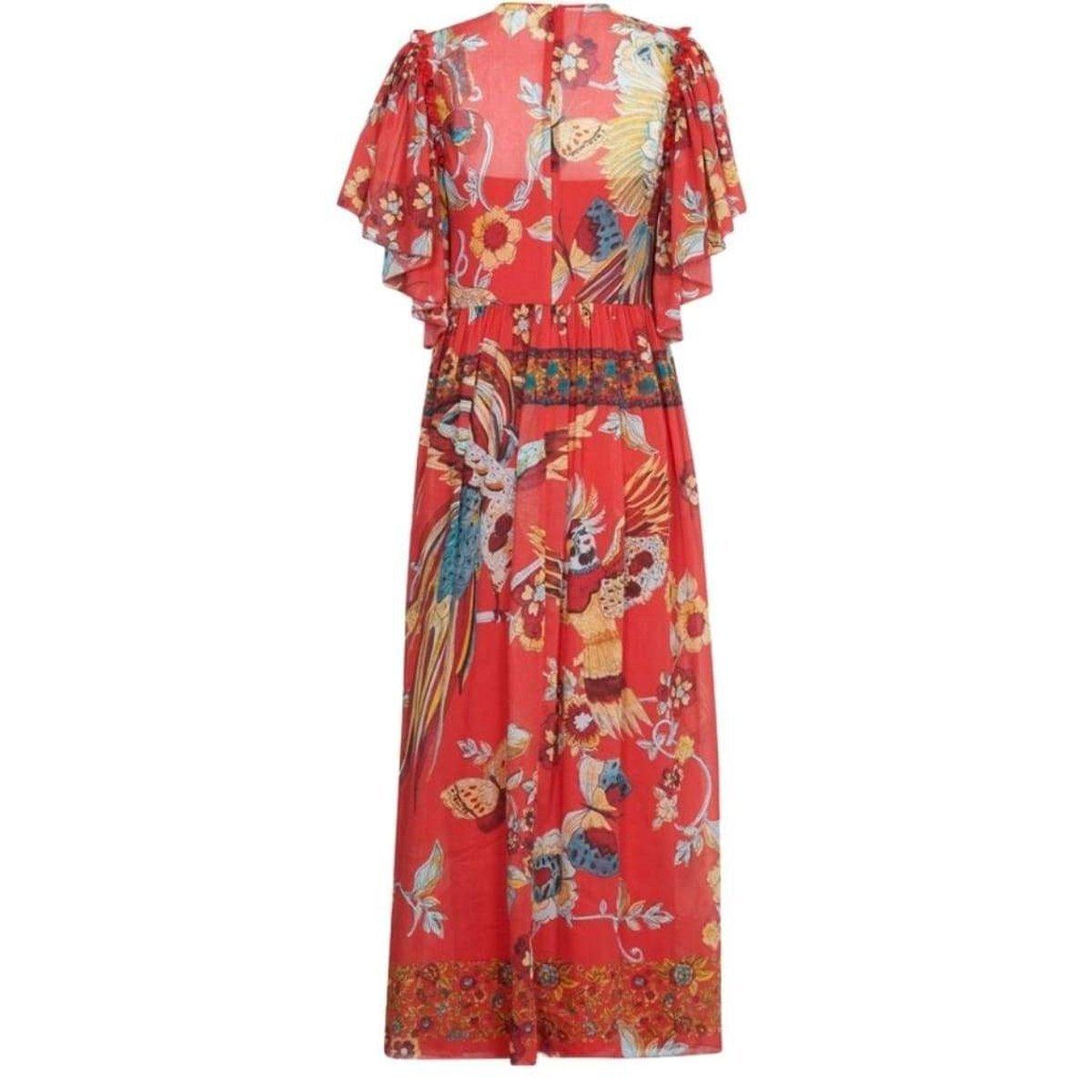 Red Valentino Bird of Paradise-Print Silk Blend Dress – Runway Catalog