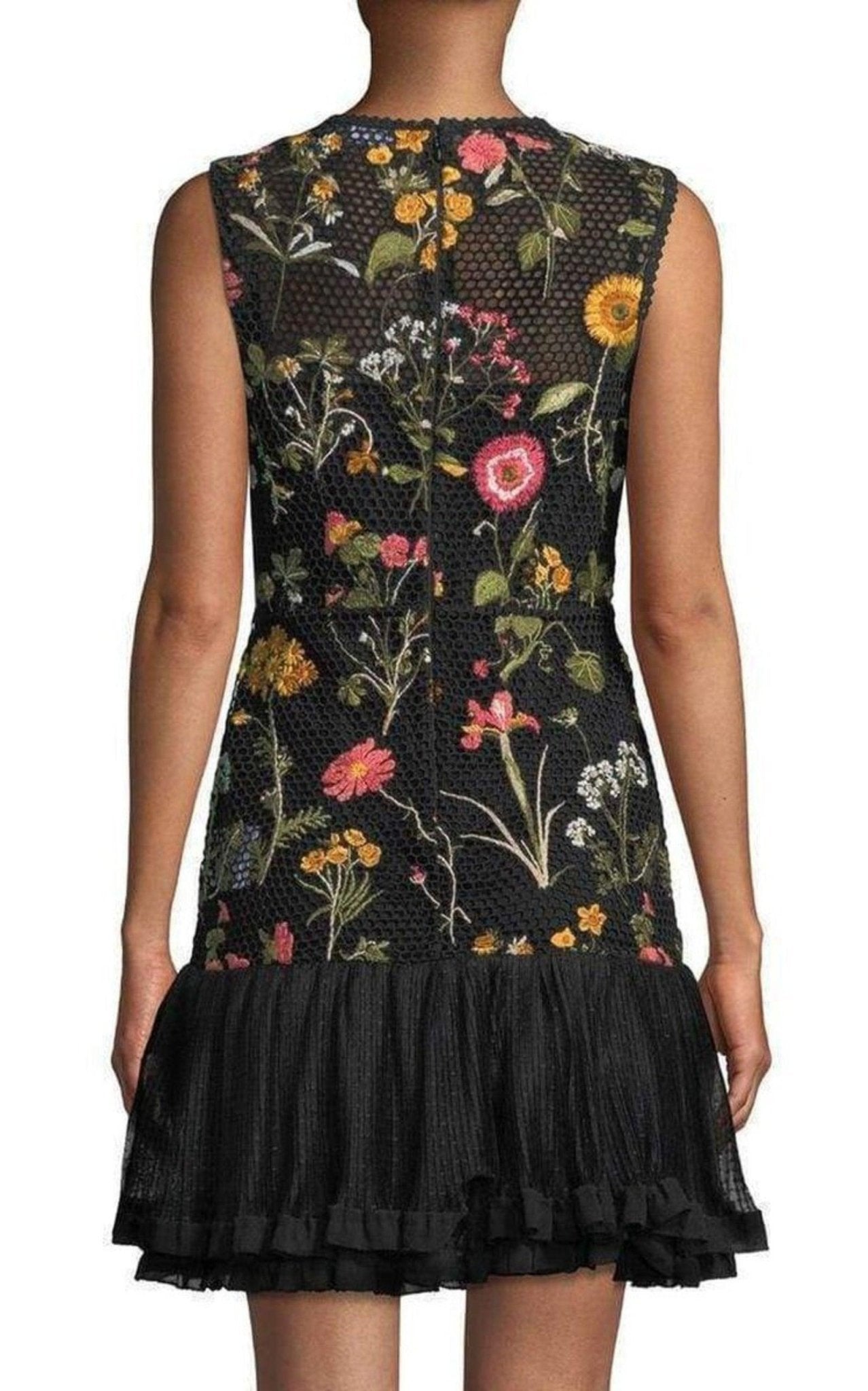 Red Valentino Embroidered Flower Lace Dress - Runway Catalog