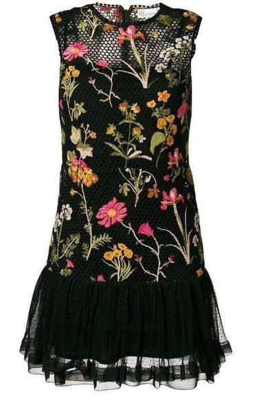 Red Valentino Embroidered Flower Lace Dress – Runway Catalog