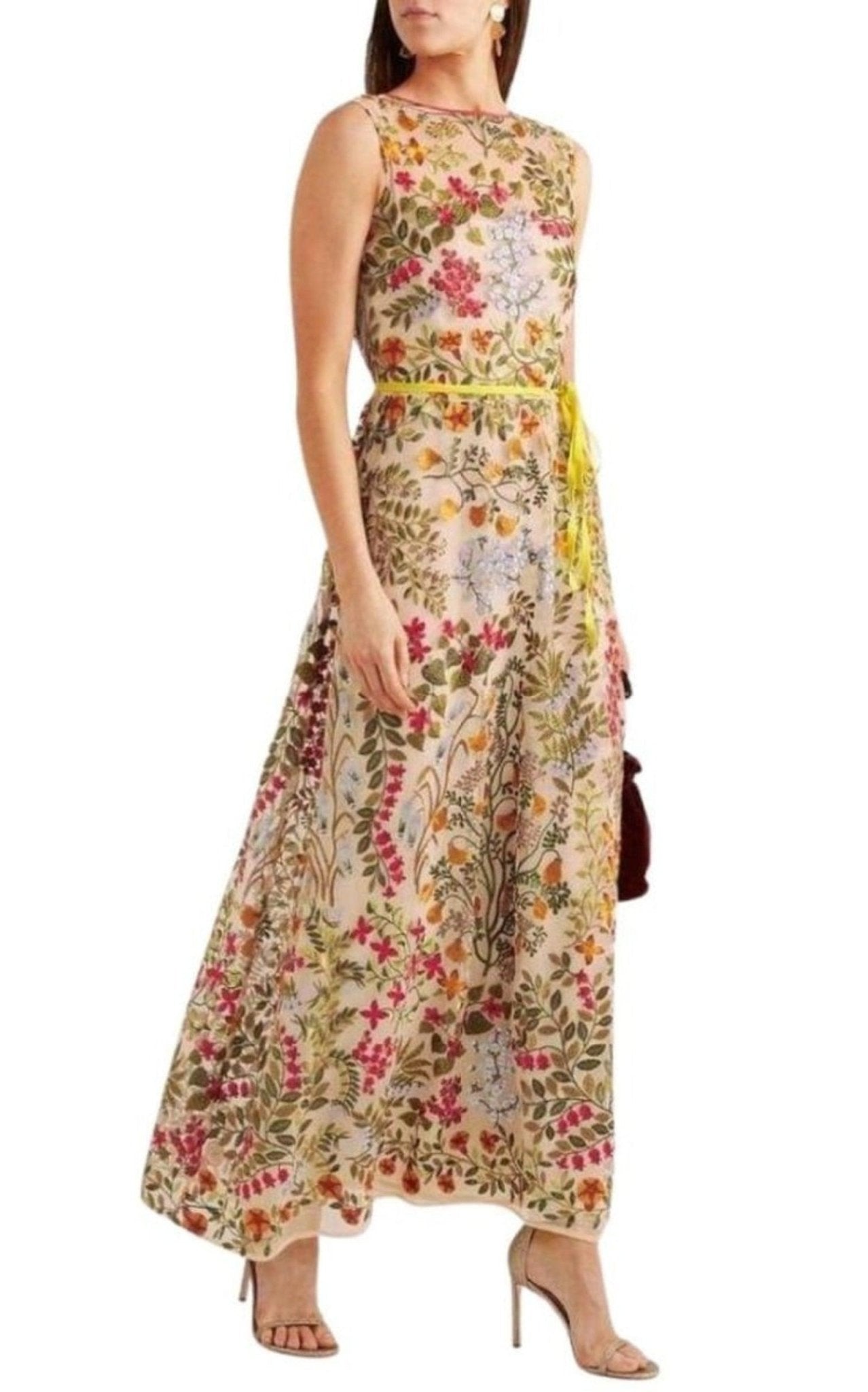 Red Valentino Embroidered Tulle Maxi Dress - Runway Catalog