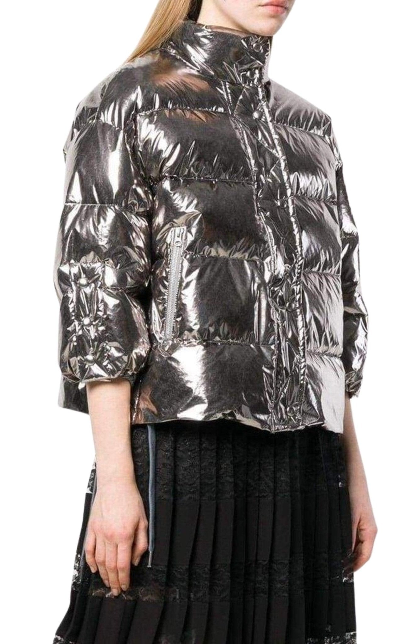 Red Valentino Stellar Nylon Cropped Down Jacket