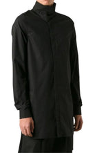 Rick Owens Black Cotton Island Shirt - Runway Catalog