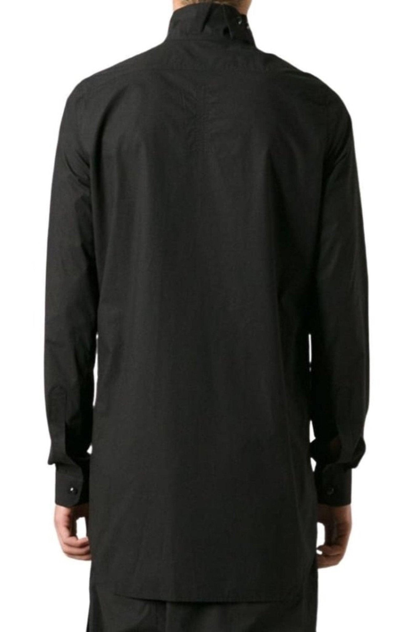 Rick Owens Black Cotton Island Shirt - Runway Catalog