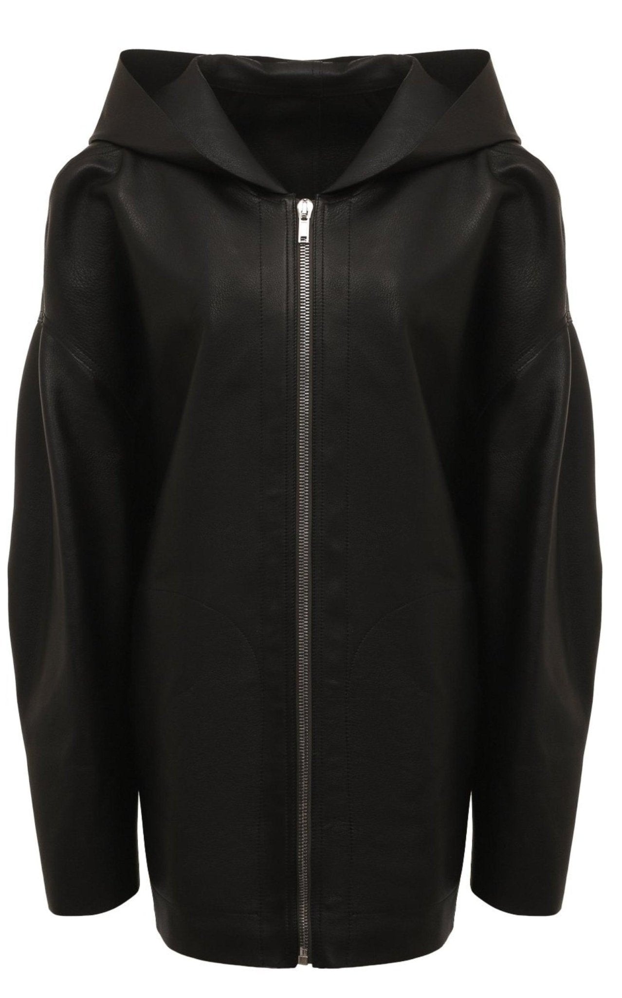 ジャケット・アウター RICK OWENS LEATHERJACKET Rick Owens Black Peter Leather Jacket - Runway Catalog
