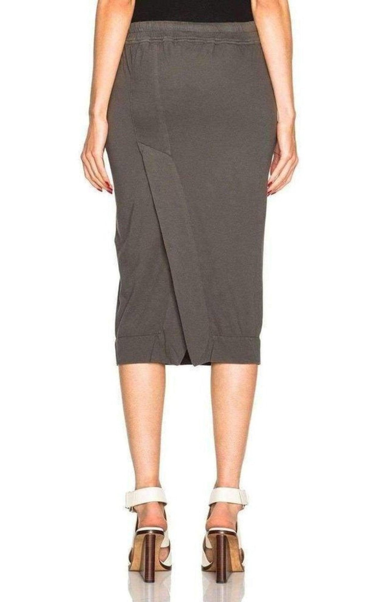 Rick Owens Cotton Pillar Grey Skirt - Runway Catalog