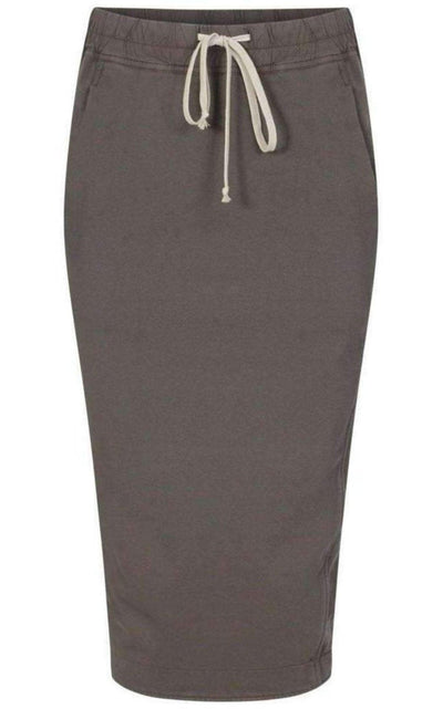 Rick Owens Cotton Pillar Grey Skirt - Runway Catalog