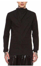 Rick Owens Plinth Black Cowl Shirt - Runway Catalog