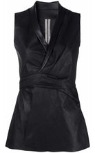 Rick Owens Wrap - front Leather Vest - Runway Catalog