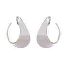 Robert Lee Morris Robert Lee Morris Silver Crescent Clip Hoop Earrings - Runway Catalog