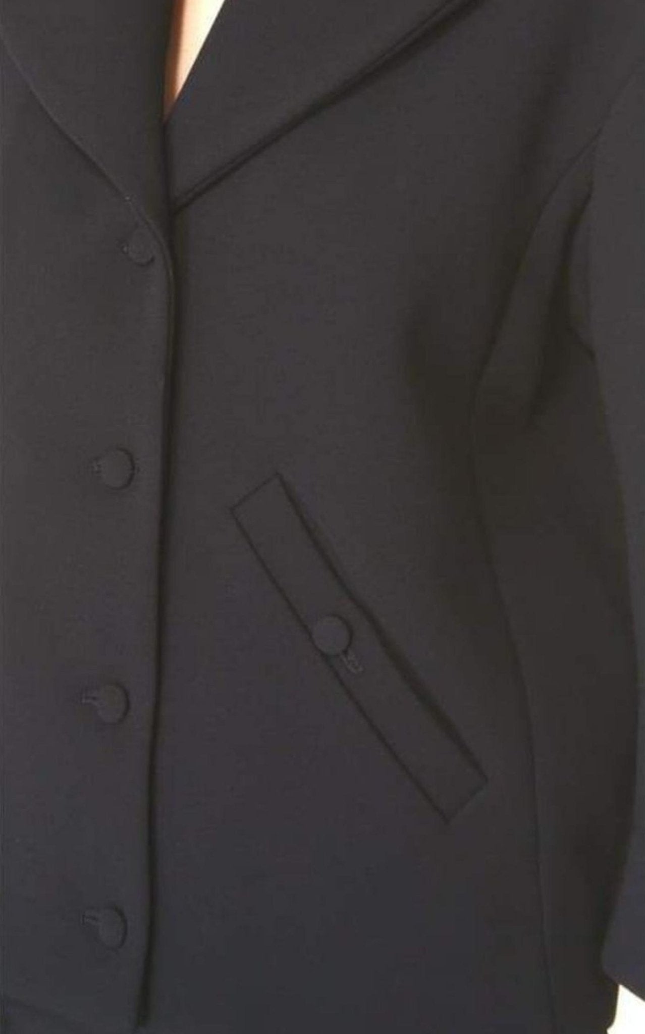 Rochas Black Fur Astrakan Collar Jacket - Runway Catalog