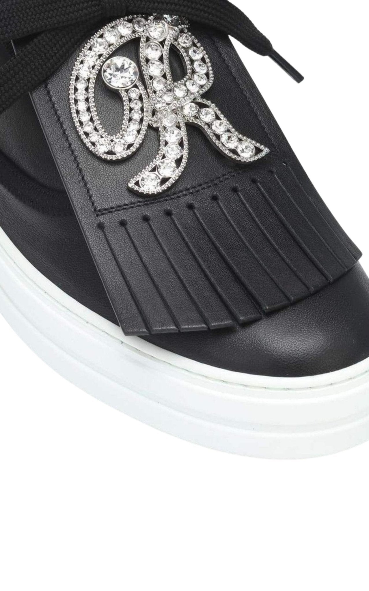 Roger Vivier Call Me Vivier Leather Sneakers - Runway Catalog