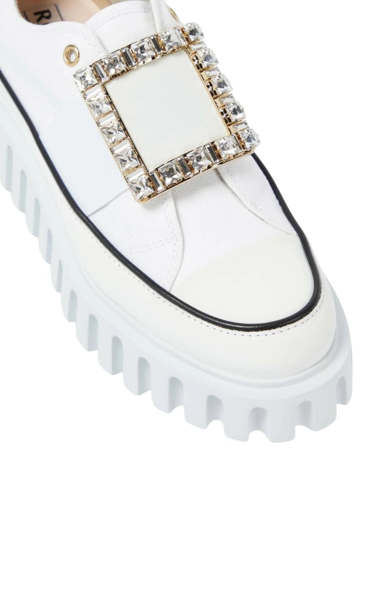 ROGER VIVIER アイボリーフラットシューズ　サイズ39 Roger Vivier Viv' Go-Thick Buckle White Platform Sneakers