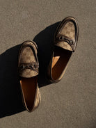 Runway Catalog Gucci Horsebit Wedge Loafers in Beige Ebony GG Canvas with Gold Hardware - Runway Catalog