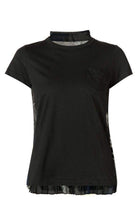 Sacai Back Pleat Black T-shirt - Runway Catalog