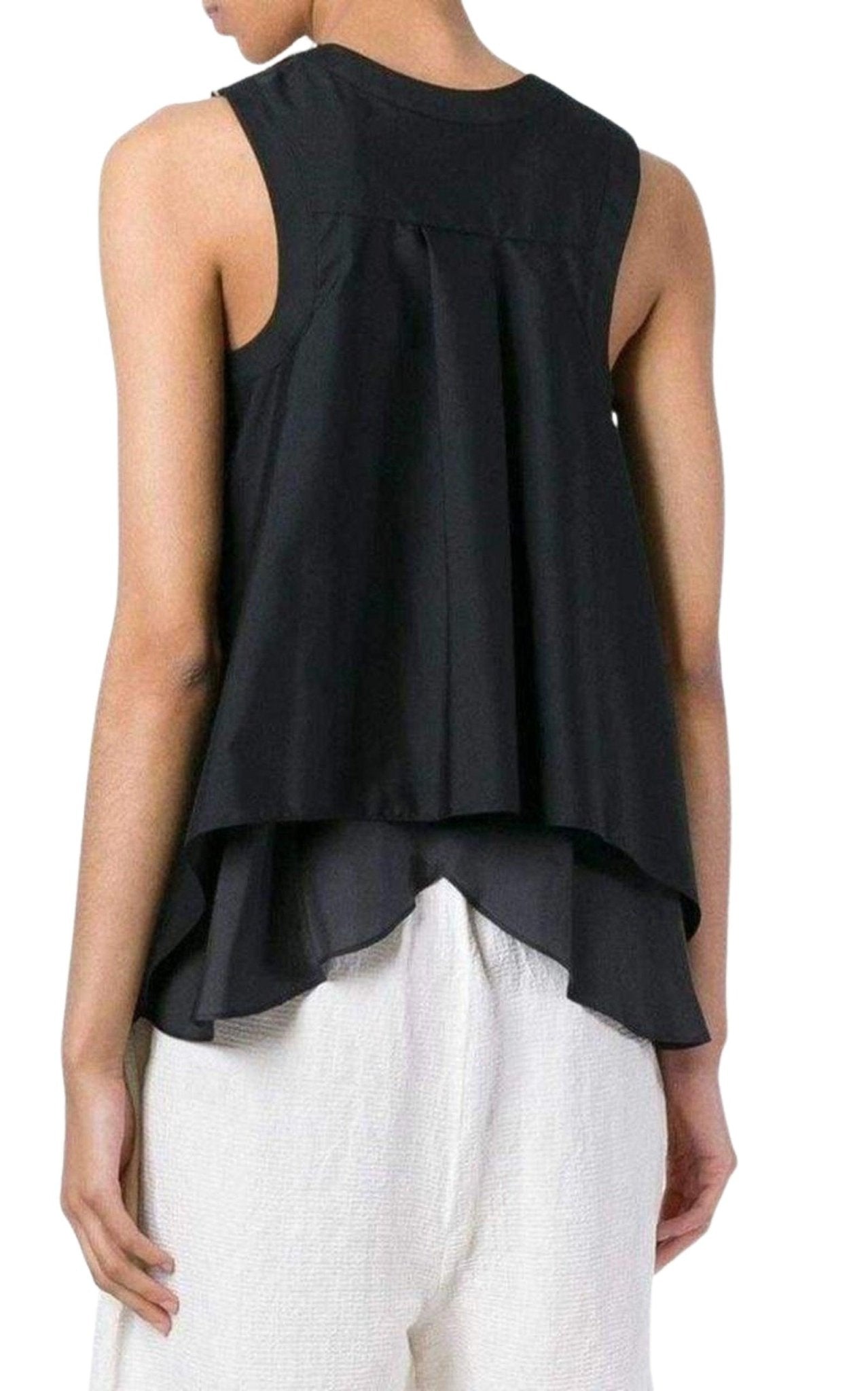 Sacai Black Belted Front Top – Runway Catalog