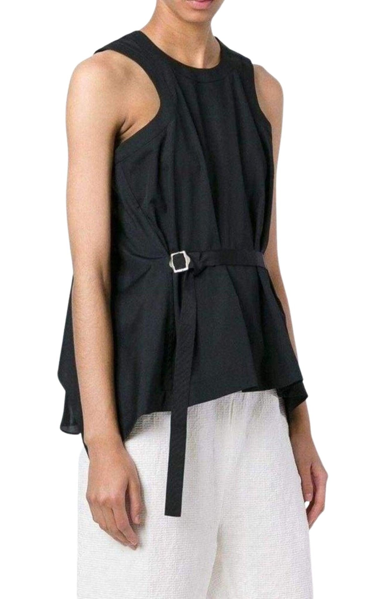 Sacai Black Belted Front Top – Runway Catalog