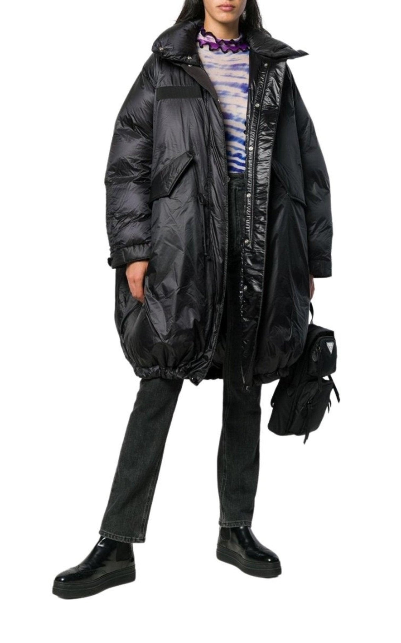 Sacai Black Down High Neck Padded Parka – Runway Catalog