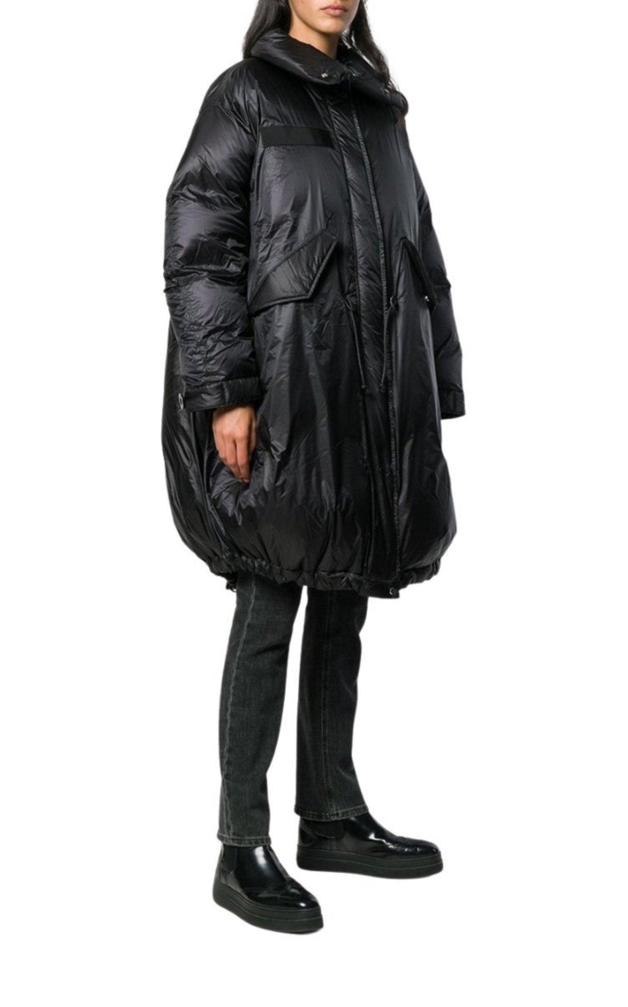 Sacai Black Down High Neck Padded Parka – Runway Catalog