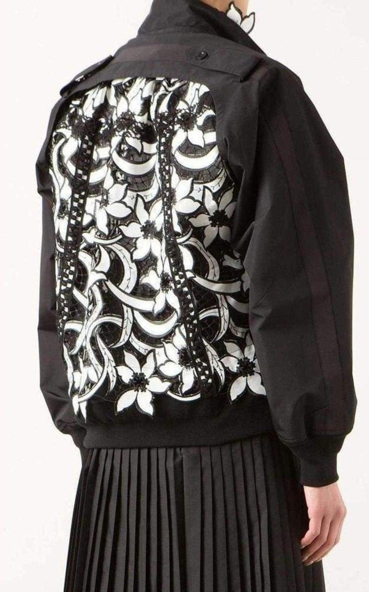 Sacai Broderie Anglaise Floral Cotton Jacket - Runway Catalog