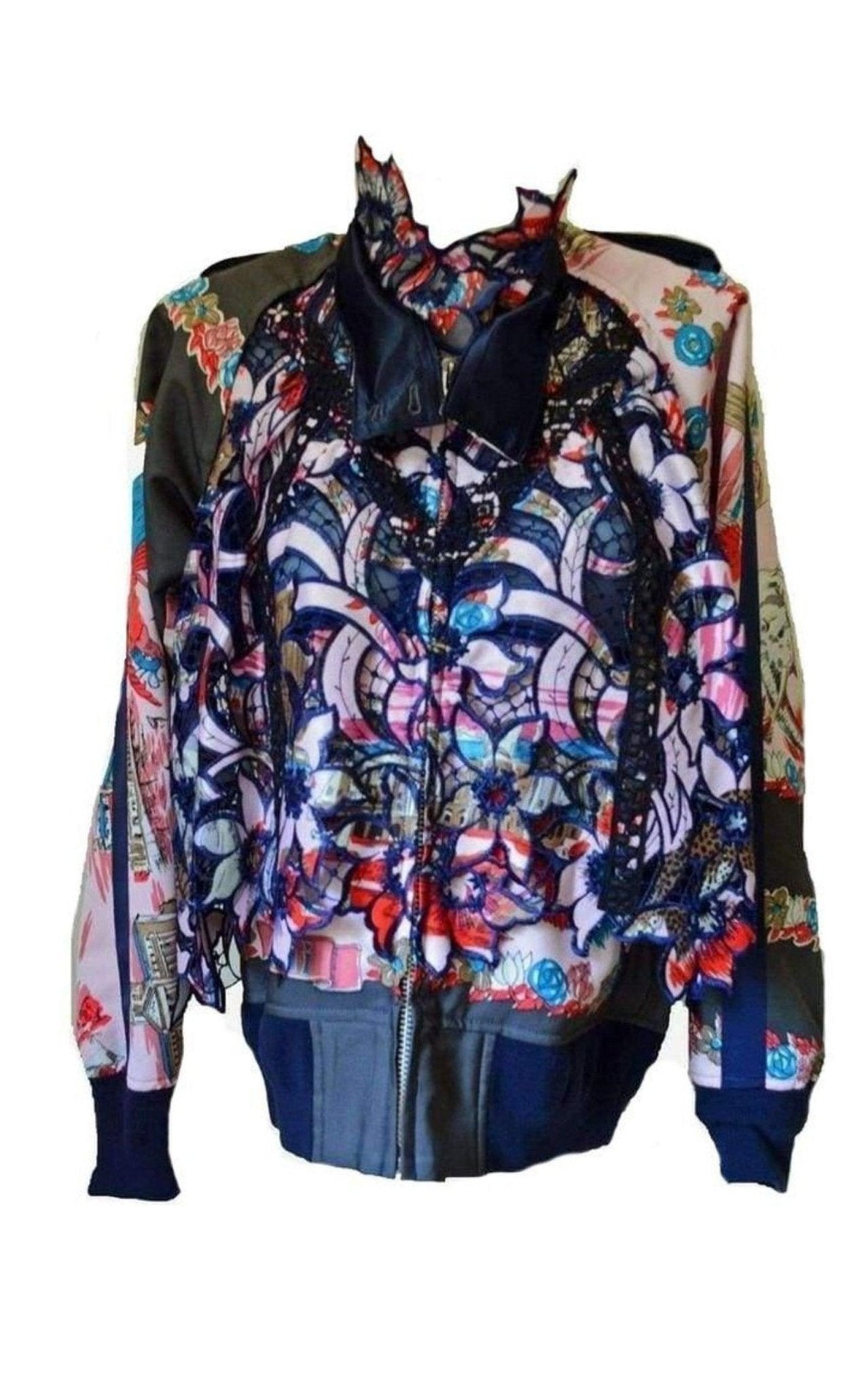 Sacai Canvas and Broderie Anglaise Souvenir Cotton Jacket - Runway Catalog