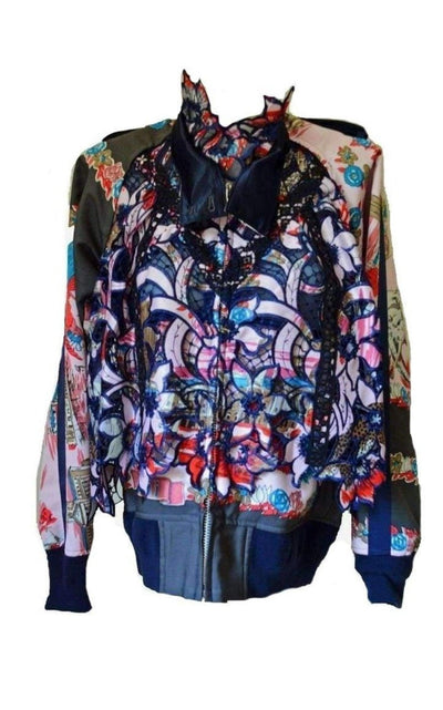 Sacai Canvas and Broderie Anglaise Souvenir Cotton Jacket - Runway Catalog