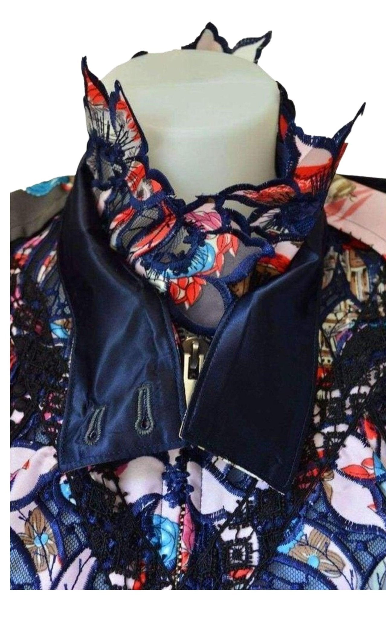 Sacai Canvas and Broderie Anglaise Souvenir Cotton Jacket - Runway Catalog