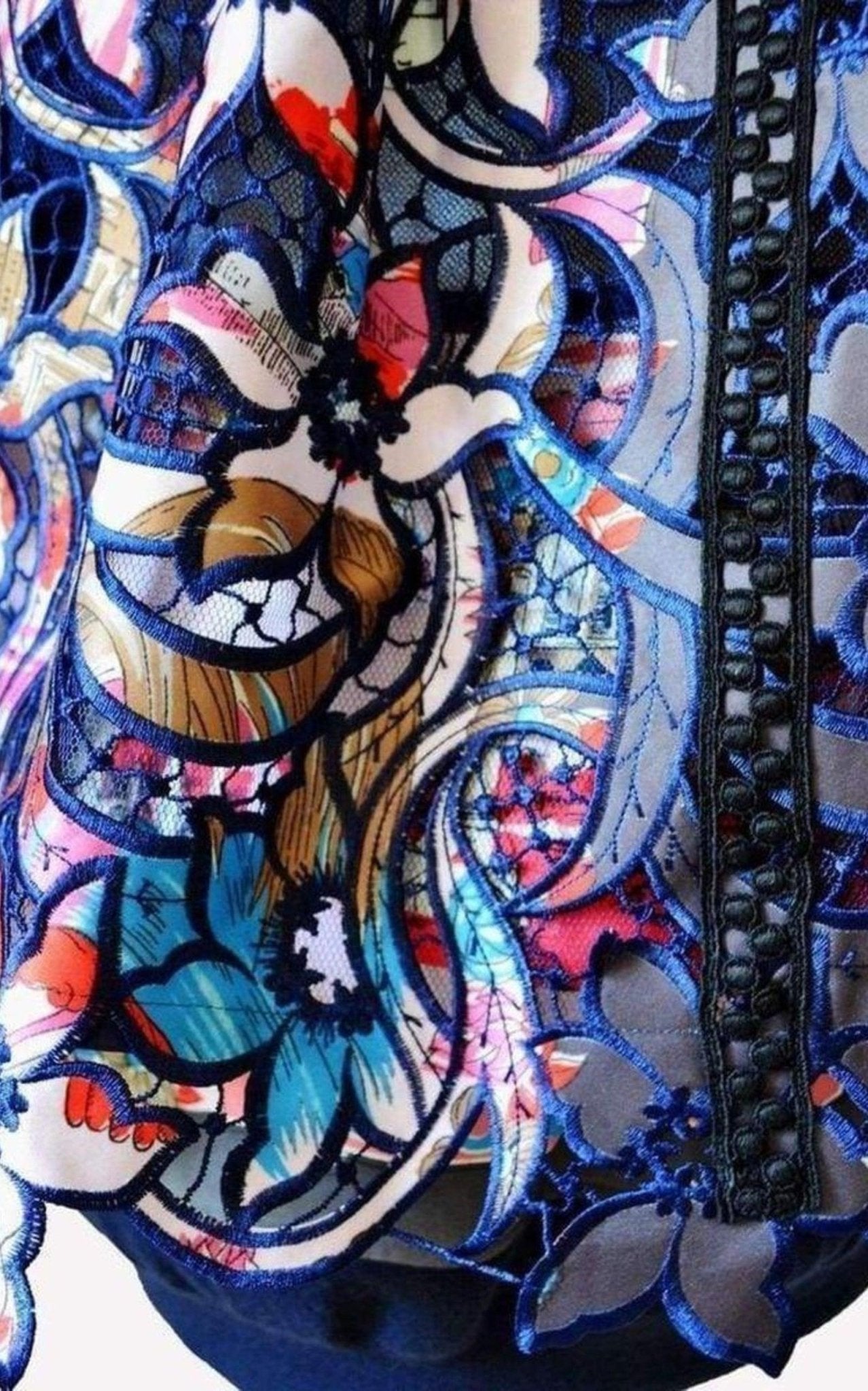 Sacai Canvas and Broderie Anglaise Souvenir Cotton Jacket - Runway Catalog