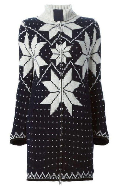Sacai Luck Jacquard Long Cardigan Coat - Runway Catalog