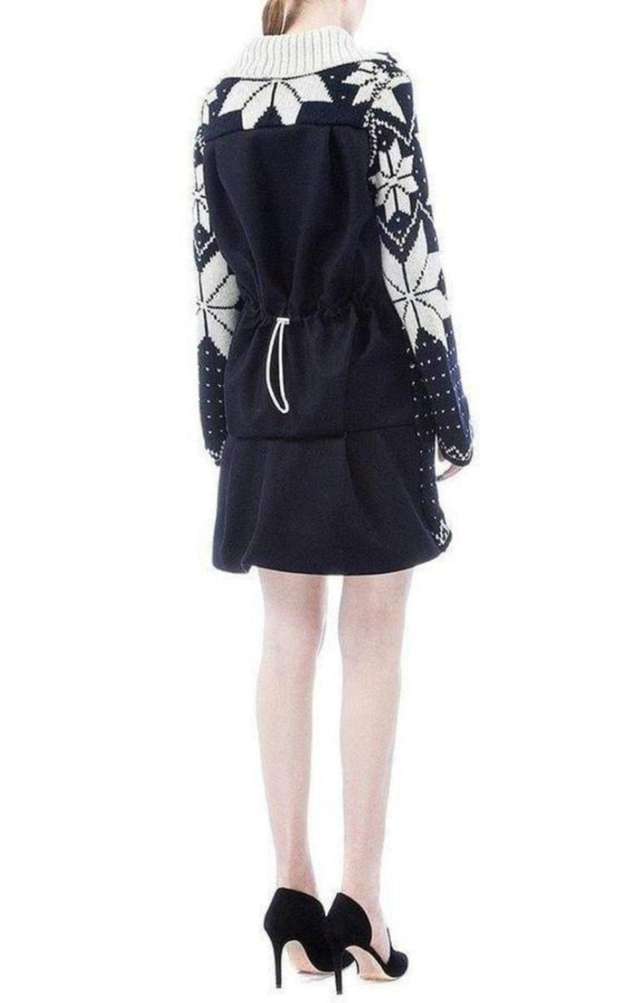 Sacai Luck Jacquard Long Cardigan Coat - Runway Catalog