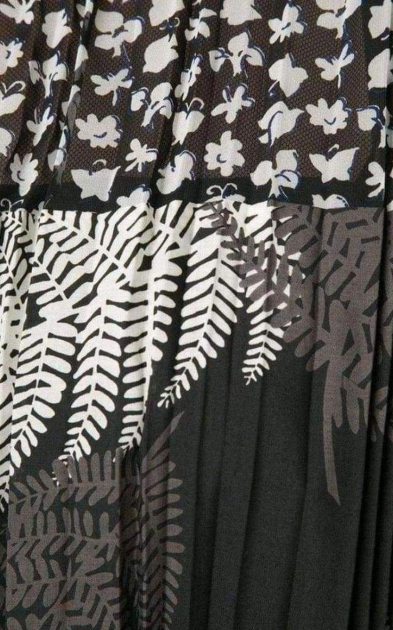 Sacai Mixed Print Pleated Maxi Dress - Runway Catalog