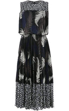 Sacai Mixed Print Pleated Maxi Dress - Runway Catalog