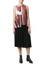 Sacai Striped Pleated Camisole Tank Top - Runway Catalog