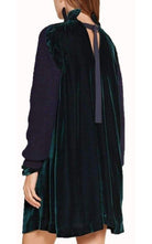 Sacai Wool Velvet Panelled Dress - Runway Catalog