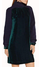 Sacai Wool Velvet Panelled Dress - Runway Catalog