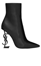 Saint Laurent Opyum 105mm Leather Ankle boots - Runway Catalog