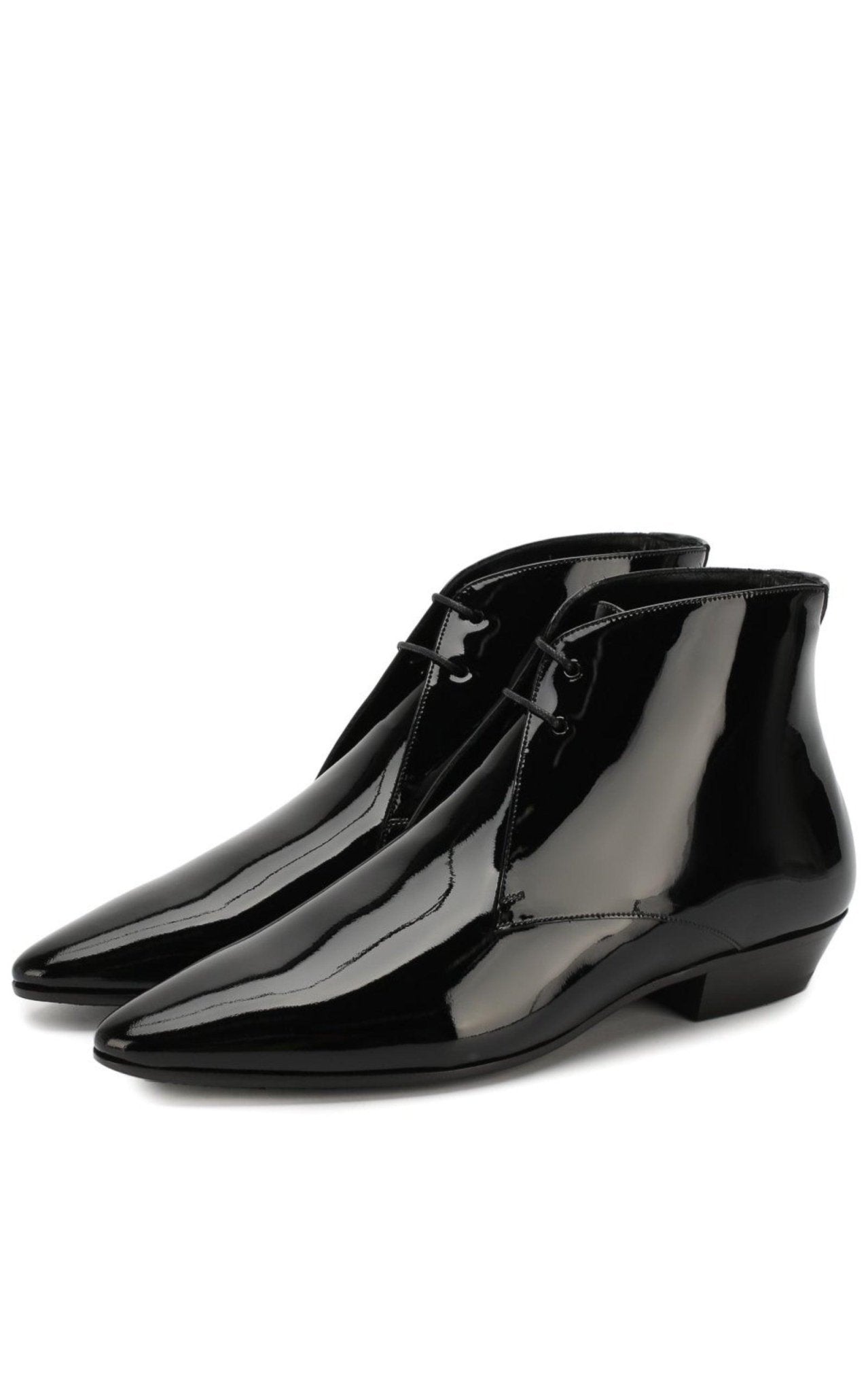 Saint Laurent Patent Leather Ankle Boots